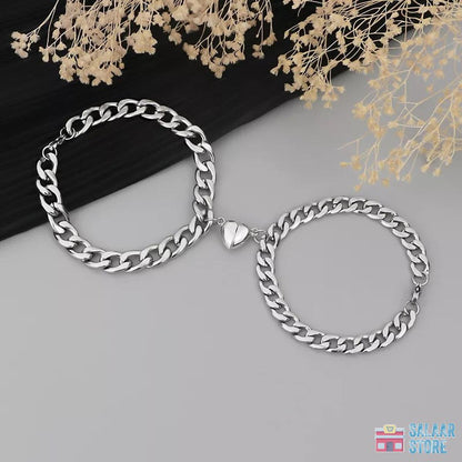 magnetic half heart bracelet for couples